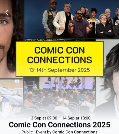 Promotional poster for Comic Con Connections, 13-14 September 2025.