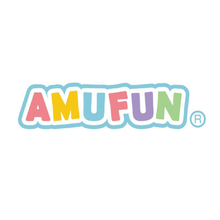 Colourful "AMUFUN" logo featuring playful, rounded letters.