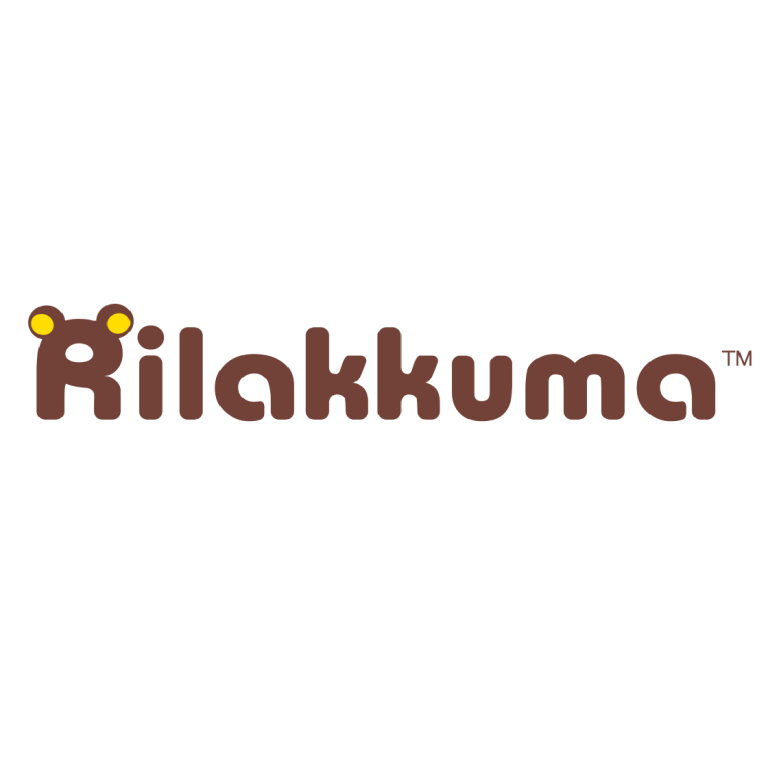Logo of Rilakkuma featuring a relaxed bear character in a playful font.